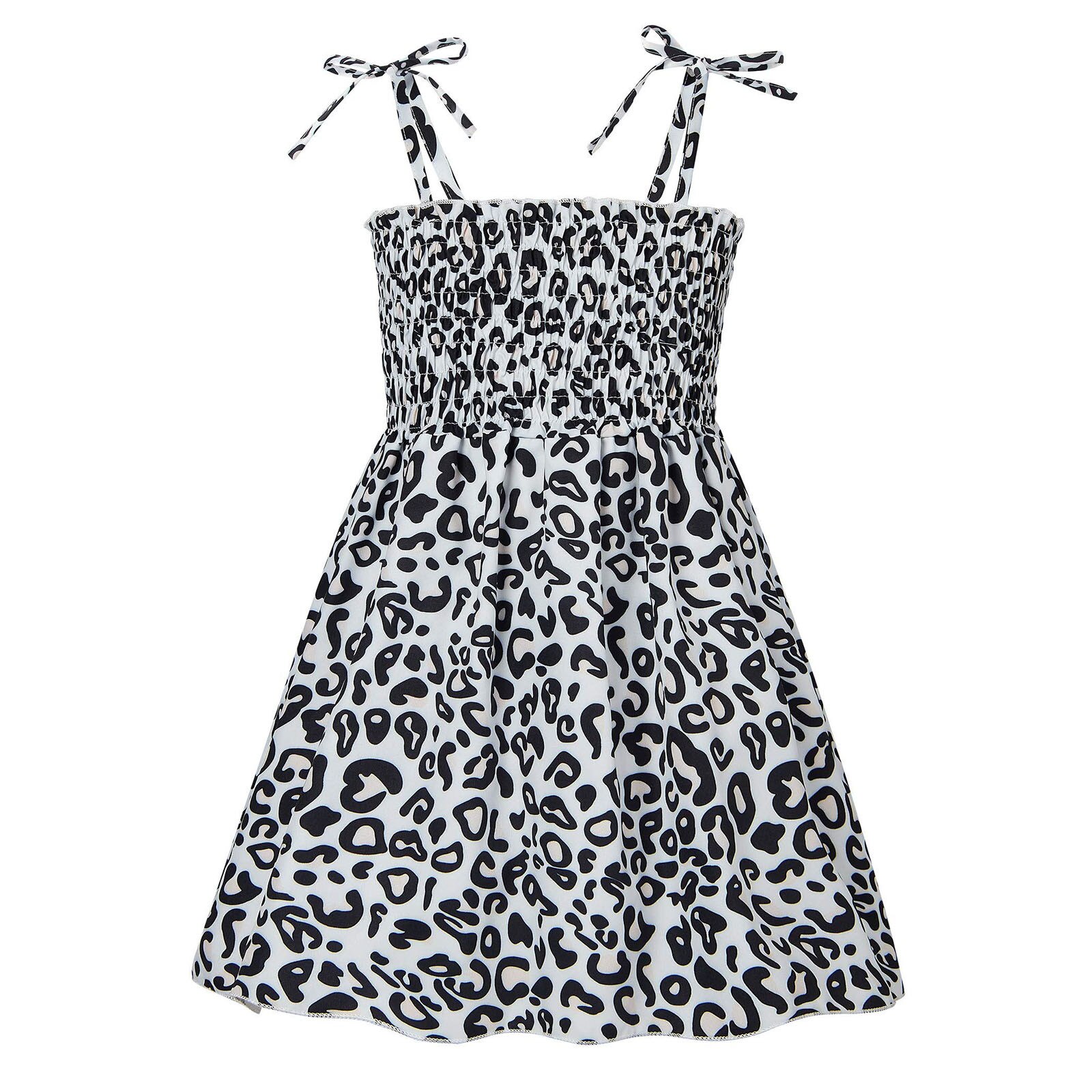 1 2 3 4 5 6 7 8 Years Summer Girl Princess Dress Cotton Cherry Dresses Polka Dot Kids Dresses For Girls Children Clothing: Black / 90
