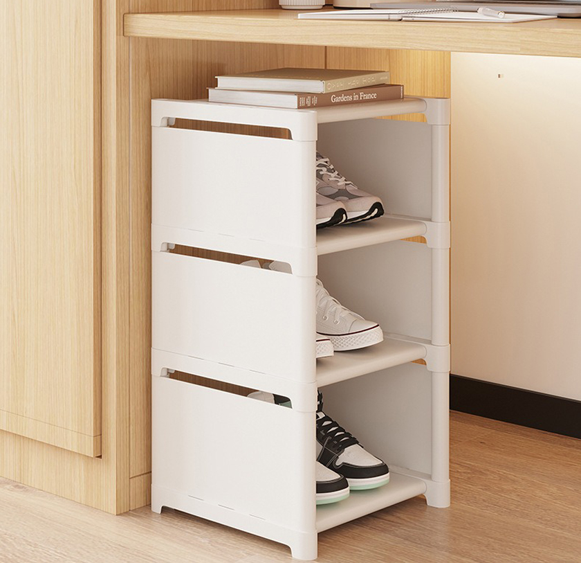 Mehrere Schichten, Schuh-Organizer, Verwendung ein der Tür, Schuhregal-Organizer, Vliesstoff-Gestell, stapelbares Regal, verstellbar, platzsparend