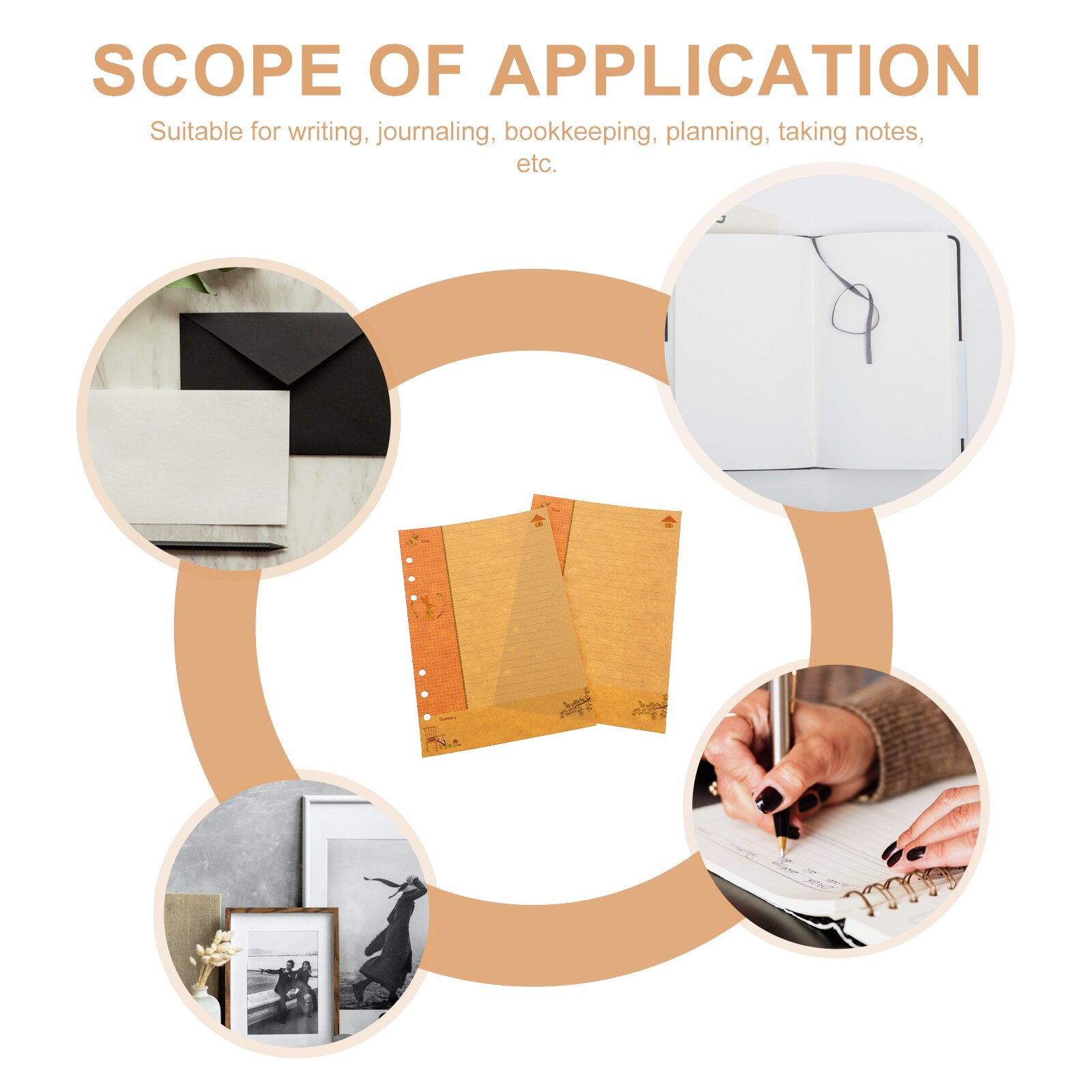 2Pcs A5 Refill Papier Losse Blad Papier Losbladige Inserts Papers Voor Schrijven