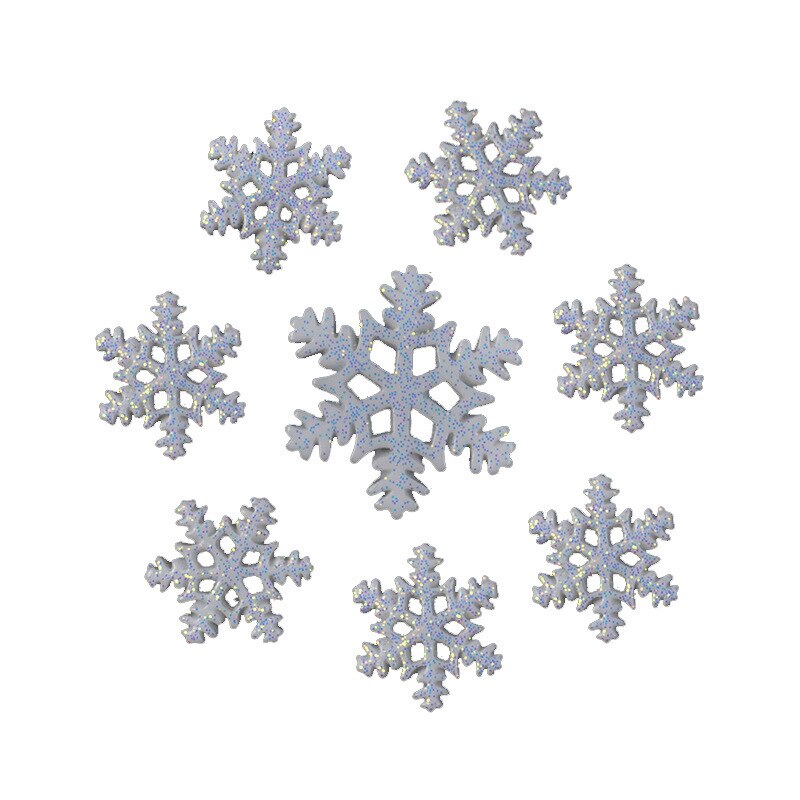 10 Pcs Vrolijk Kerstfeest Plastic Knop Sneeuwvlok Nieuwjaar Kerst Decoraties Voor Huis Kunstmatige Sneeuw & Sneeuwvlokken