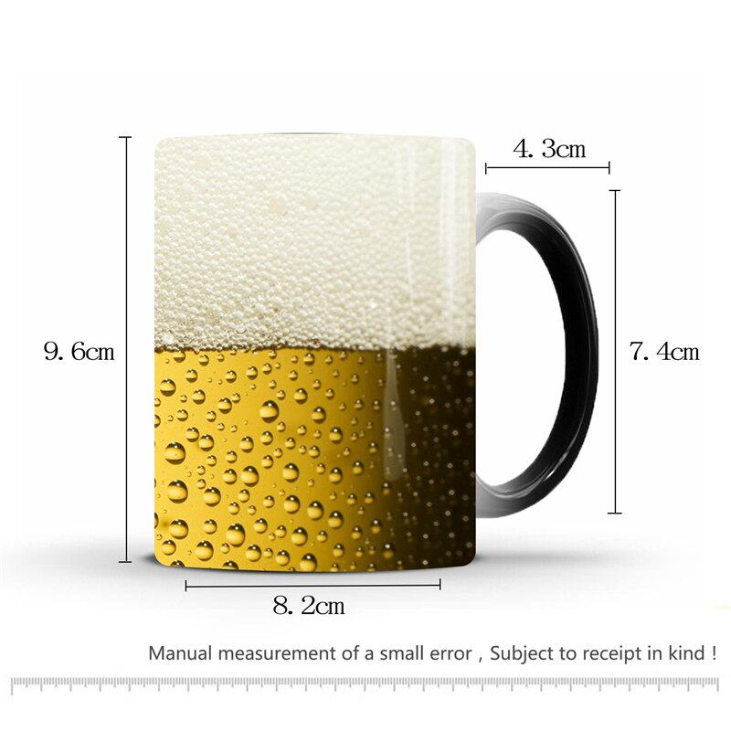 Funny Beer Bubble Color Changing Mug Thermochromic Eco-Friendly Ceramic Cup Home Office Drinkware Water Tea Beer Mugs