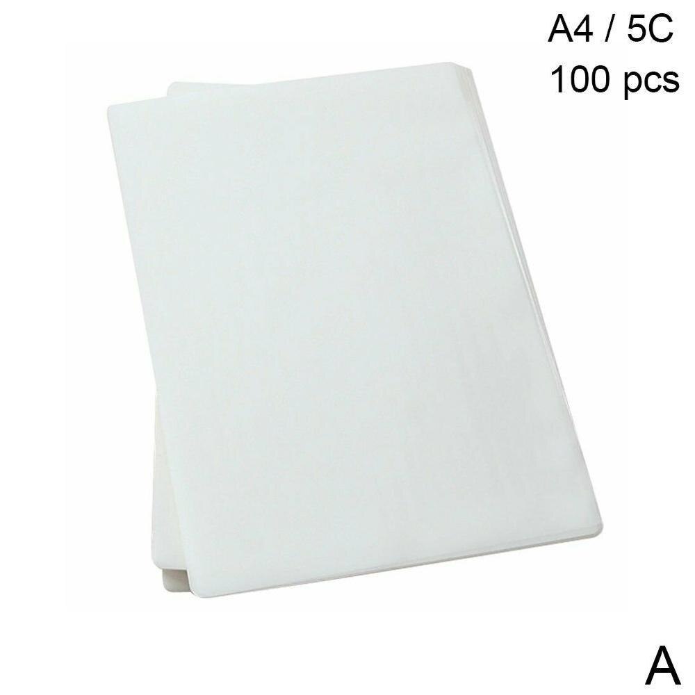 100pcs/lot 50/60/70/80 Mic A4 Thermal Laminating Film PET For Photo/Files/Card/Picture Lamination roll Film Plastic Film: 50mic