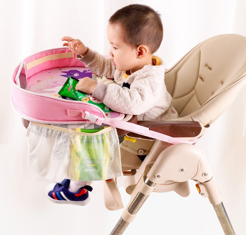 Placa de asiento de coche multifuncional para bebé, mesa de pintura para comer, impermeable, carrito para niños, accesorios de mesa de dibujos animados