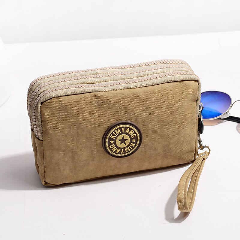 Portemonnee dames portemonnees dames nylon tassen id-kaarthouders dames portemonnee handtassen clutches: Khaki