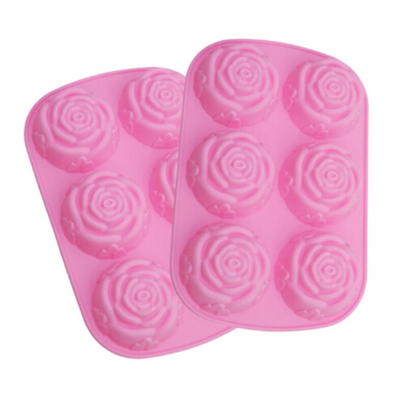 6 Different Shapes DIY Handmade Silicone Soap Mold Chocolate Biscuit Fondant Cake Decor Template Cake Baking Mold Tool: Style1