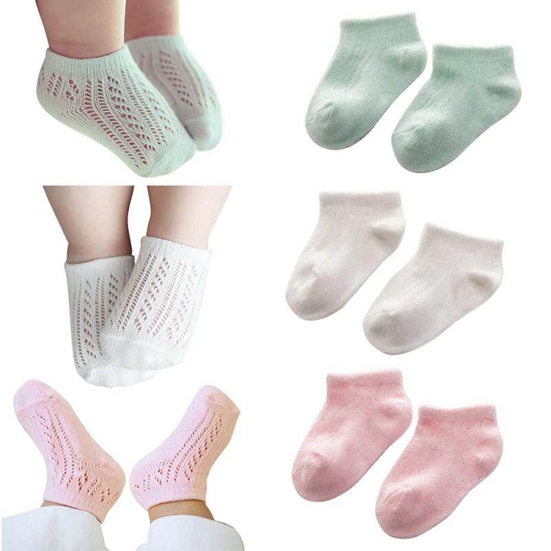 Chaussettes pour bébé, en coton, fines et respirantes, en maille, blanches et douces, pour -né, garçon et fille, printemps automne,