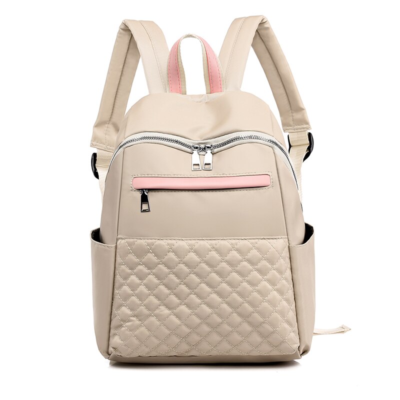 neue Nylon Rucksack Frauen Große Kapazität Reise Rucksäcke Wasserdichte Licht Taschen Für Mädchen mochila lässig Tasche: Weiß