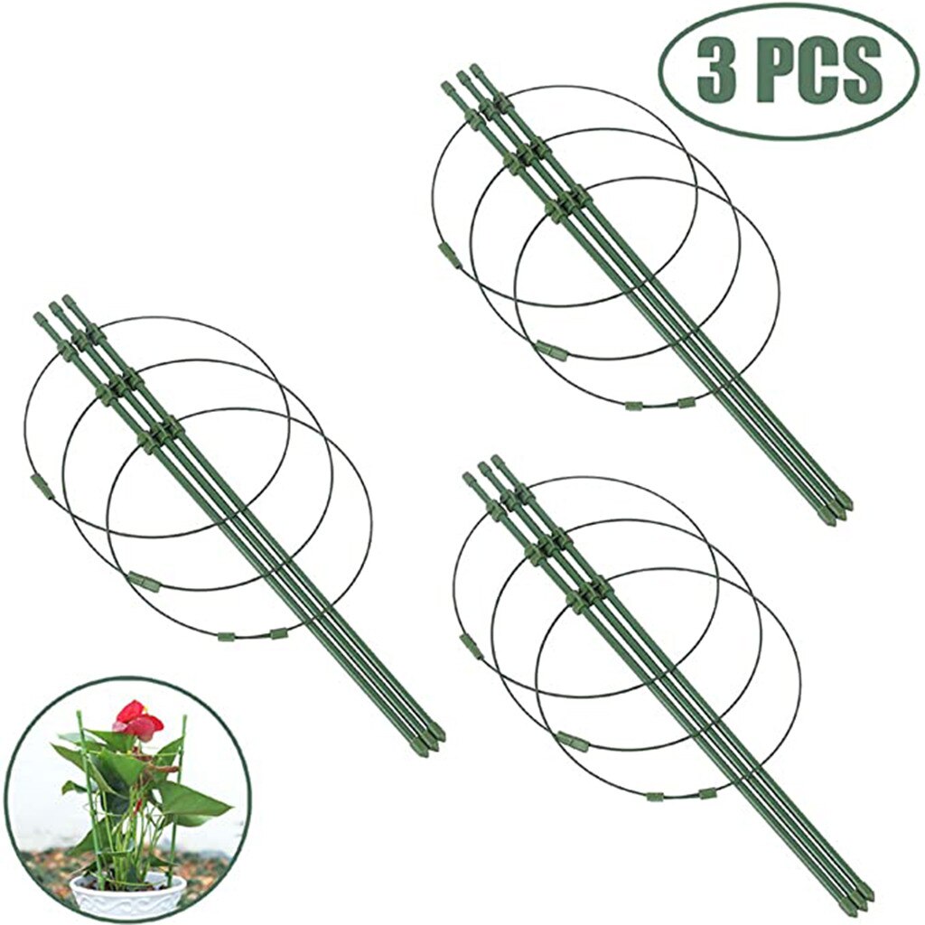 Plant Support Ring Adjustable Plants Trellises Garden Basket Plant Fixed Climbing Plant Support Ring Clips For Plants Grafting: 3PC