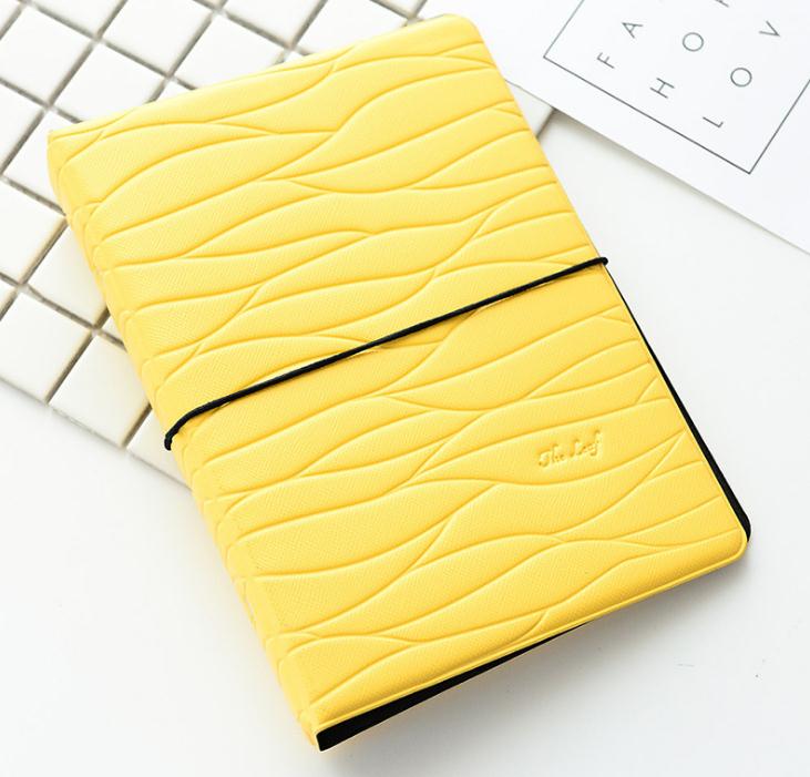 Tamaño A5 A6 hojas interiores de PVC esmerilado transparente porta álbum de fotos accesorios de álbum de recortes pegatinas bolsillos de almacenamiento: Yellow A6