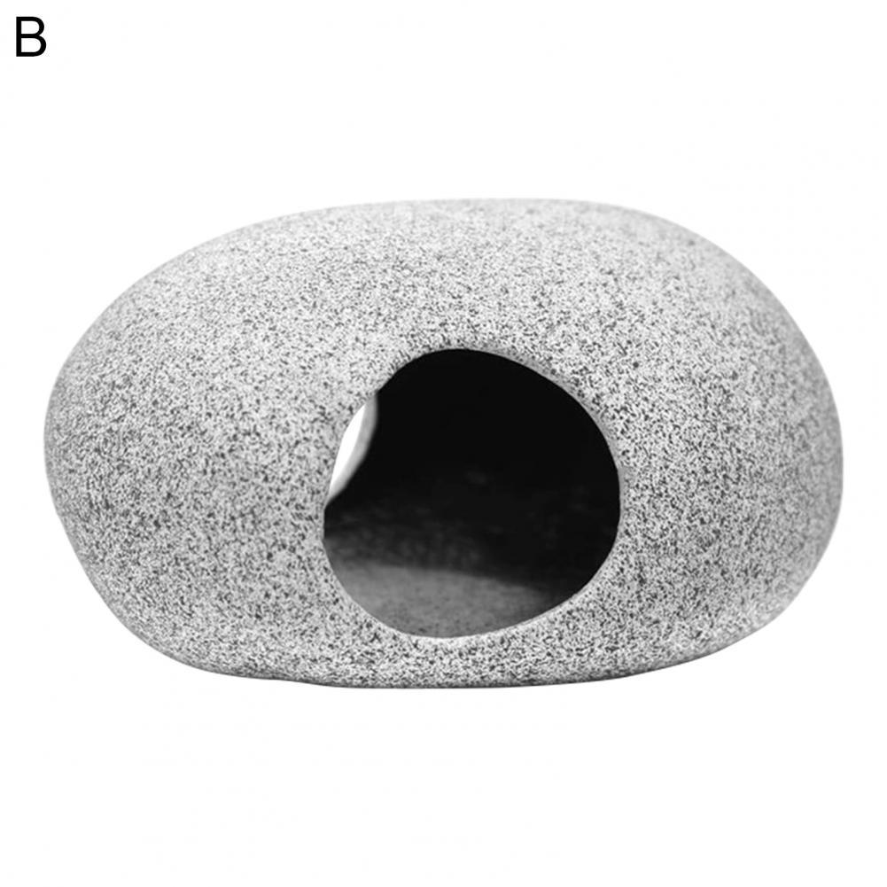 Rock Cave Harmless Hiding Stone House Delicate Aquarium Decoration Great Hiding Breeding Fish Rock House: B