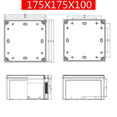 Outdoor Waterproof Case Enclosure Electronic ip67 Project Instrument Case Electrical Project Box ABS Outdoor Junction Box: Silver