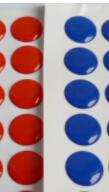10 stk = 1 sæt armaturhåndtag mærke tilbehør fastgørelsesskruehåndtag og koldtvandsskiltkontakt rød og blå etiket dekorativ dæksel: Blå og rød