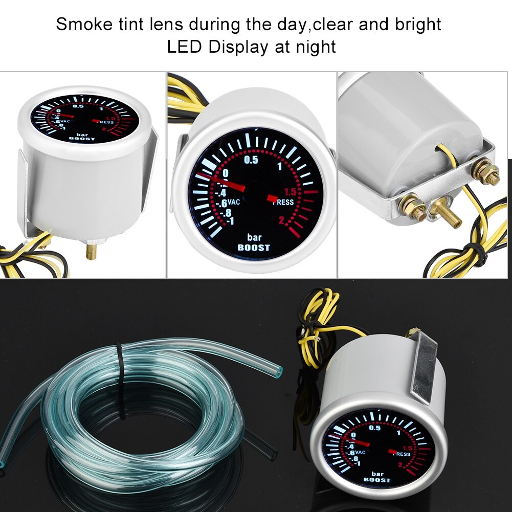 Turbo Boost Gauge 2 inch Car Universal 12V LED Digital Turbo Boost PSI Gauge Meter Car Accessories Turbo Boost Gauge