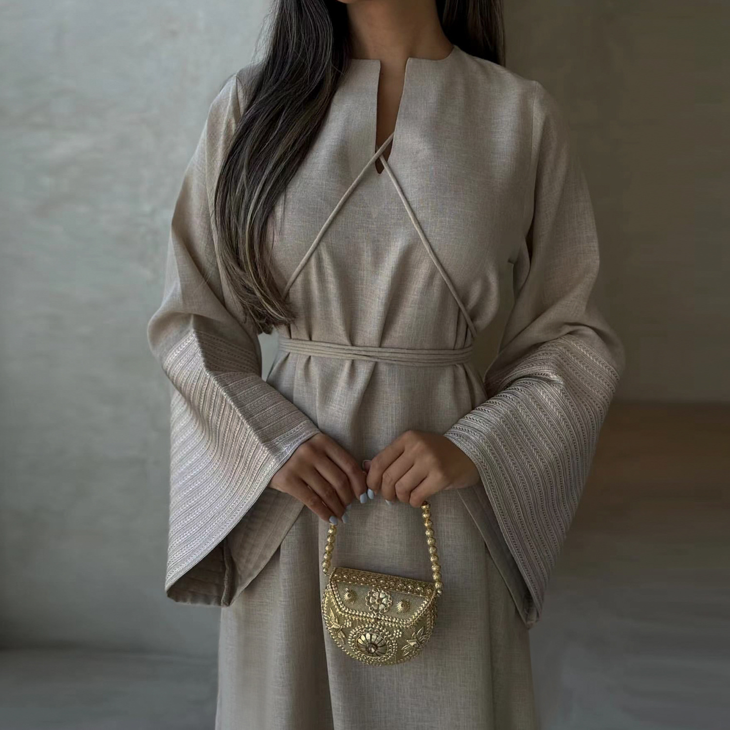 Stickerei Abayas für Frauen 2023 Neue Muslimischen Kleid Dubai Türkei Kaftan Eid Ramadan Djellaba Kaftan Marocain Frauen Kleid