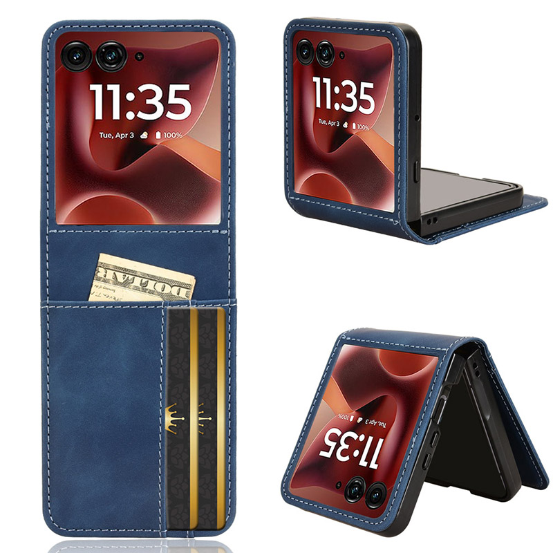 Cover til motorola razr 60 ultra 40 50 ultra 60 pro razr ultra halvdelt cover retro mobiltelefoncover med flere kort
