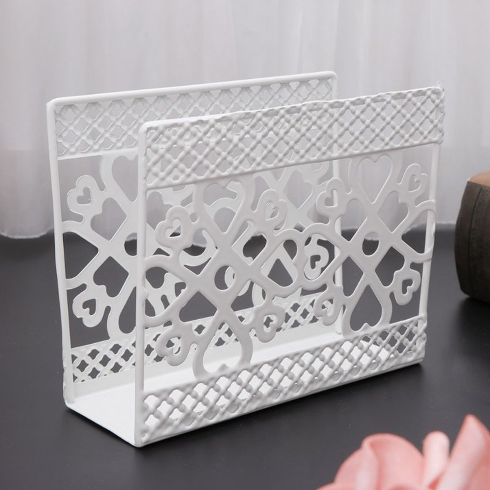 Holle Metalen Servet Rack Box Servet Houder Papieren Handdoek Dispenser Tissue Rack Serviette Holder Organizer Eettafel Decoratie