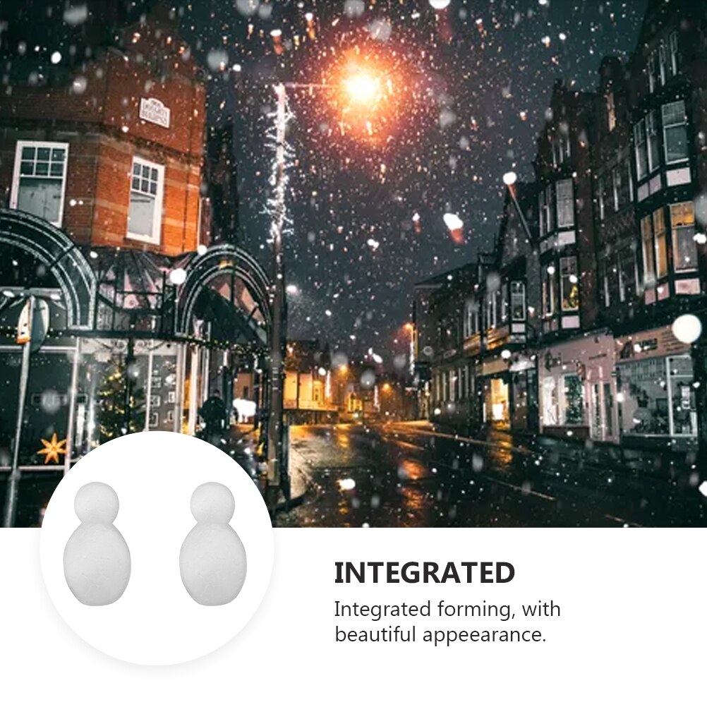 4pcs Snowman Shape Mold Styrofoam Crafts Snowman Shape Foam Model