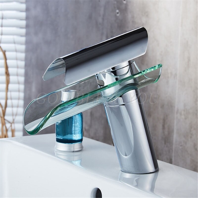 Bathroom Sink Faucet Single Lever Basin Faucet Single Lever Waterfall Bathroom Faucet Bathroom Waterfall Faucet