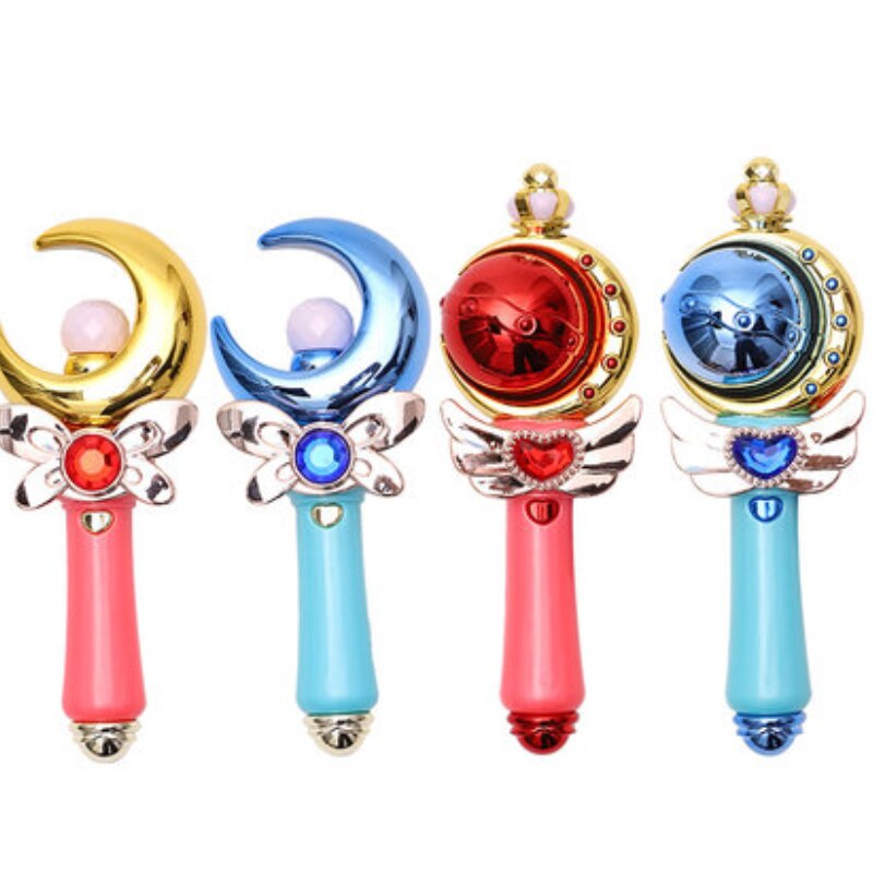 Light Up Musical Plastic Fairy Sticks Colorful Glow Party Weddings Flashings Princess Shining Stick Wand Funny Lasting Toy