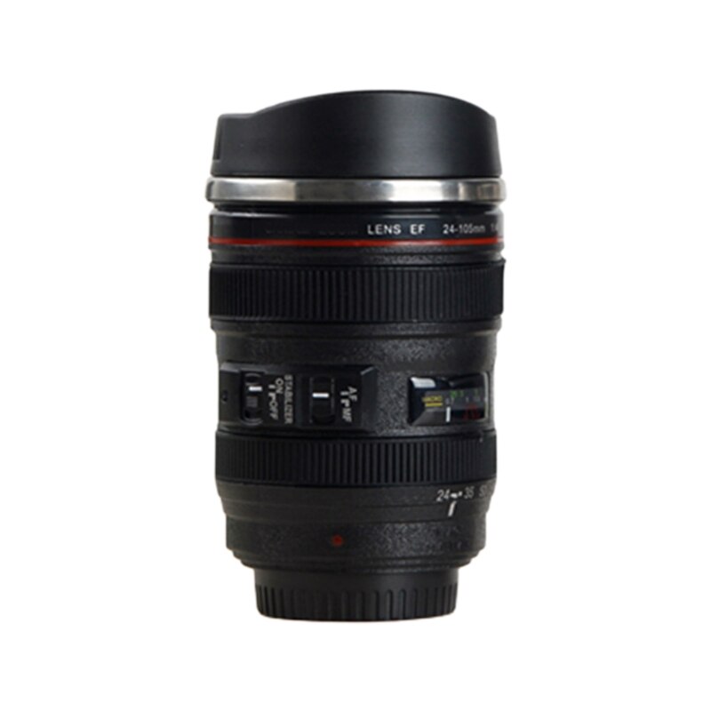 Camera Lens Vorm Roestvrij Staal Isolatie Cup Creatieve Warmte Koude Isolatie Waterfles Thuis Kantoor Drinkware: BK