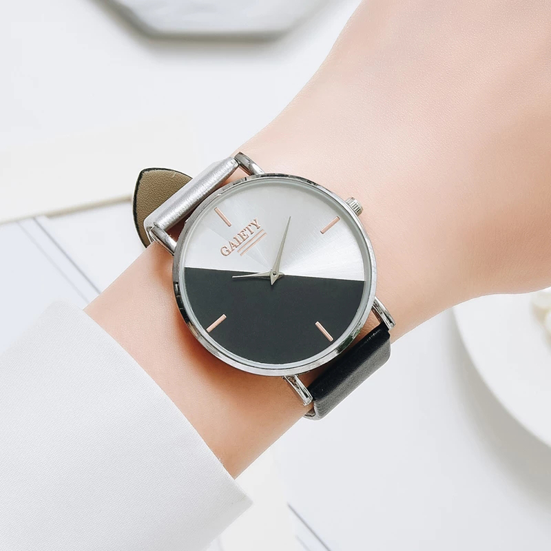 Gaiety Brand Women Watches Leather Rose Gold Dress Female Clock Luxury Brand Women Watches Simple Ladies Watches