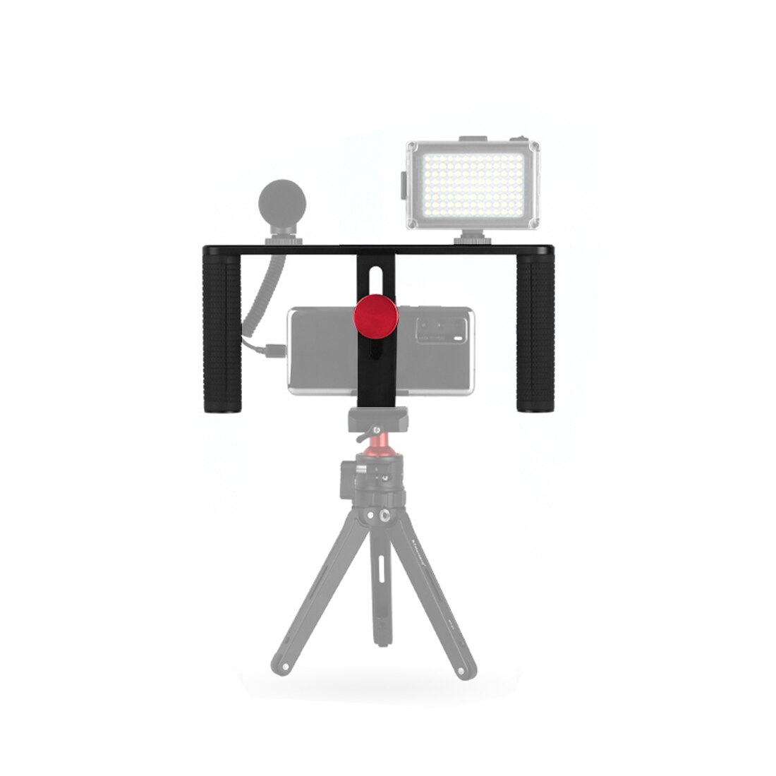 Dual Handheld Gimbal Extension Handle Grip Mounting Bracket Stabilizer for Mobile Phone DSLR Cameras Photo Studio Accessories