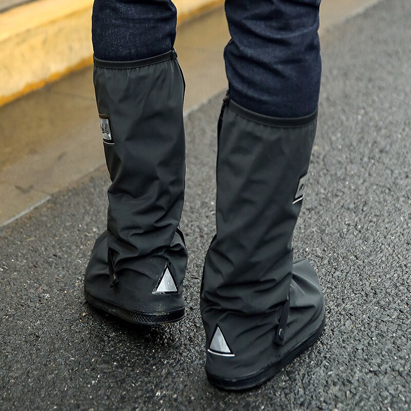 Vandtæt regnskobetræk til motorcykelkørsel på cykel på regnvejrsdag genanvendeligt sorte støvleovertræk skobetræk