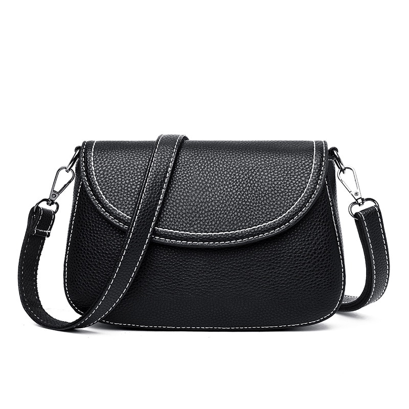 de bolsos cruzados para mujer, bandolera de para mujer, bolso de hombro, Bolso pequeño de piel sintética de famoso, bolso de mano: Black