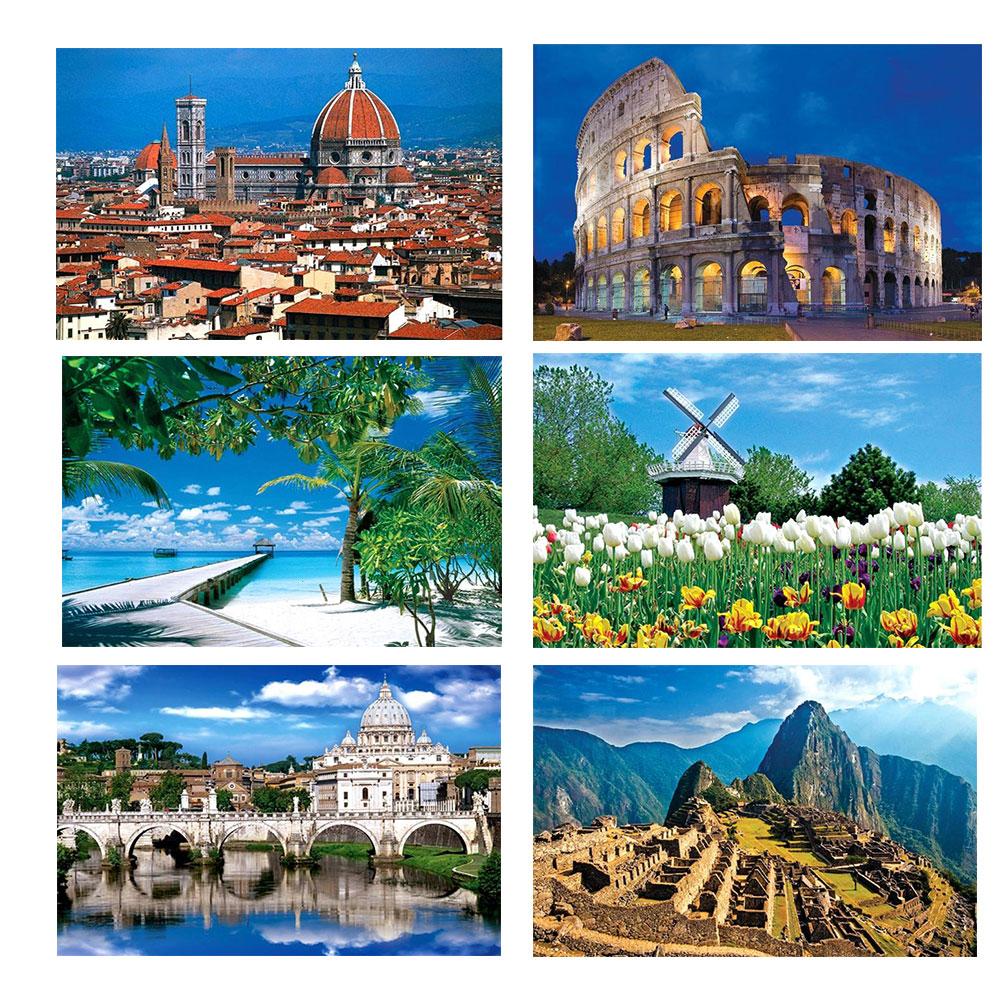 1000Pcs Mini Legpuzzels Houten Papier Puzzel Speelgoed Educatief Puzzel Speelgoed Voor Kinderen/Volwassenen Slaapkamer Decoratie stickers