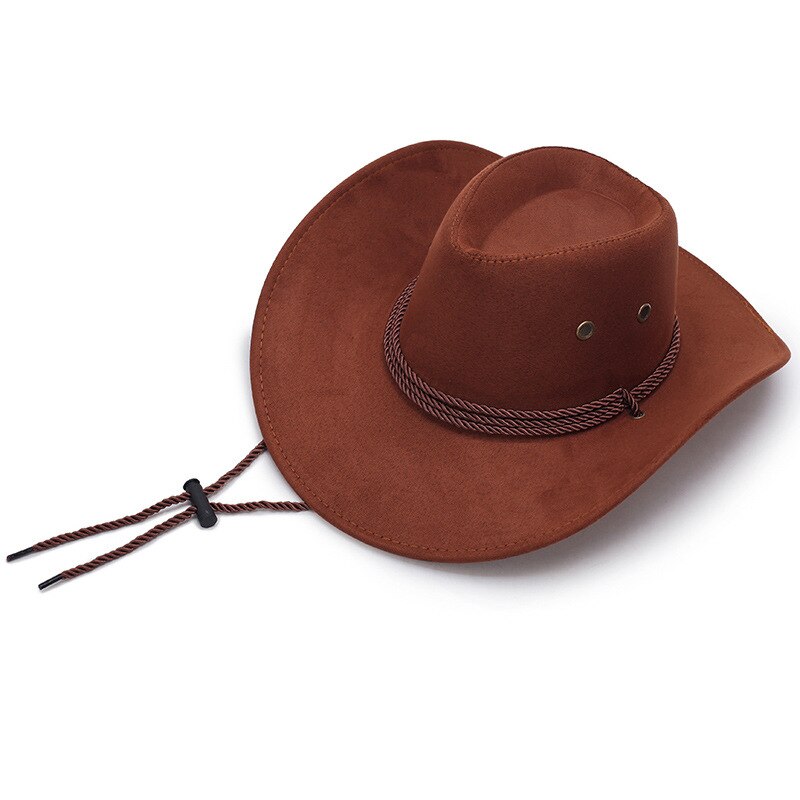 Sun Hat Faux Leather Cowboy Hat Men and Women Travel Caps Western Hats Chapeu Cowboy 9 colors: Cow yellow