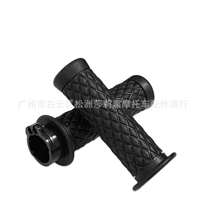 Empuñaduras de manillar de motocicleta Retro, agarre de acelerador Universal de 25MM y 28MM para Kawasaki, Yamaha, Harley, 883, 1200, Honda CB400: Negro