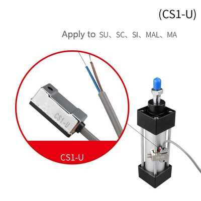 BLCH 10PCS Air Pneumatic Cylinder Magnetic Reed Switch Sensor D-A73 D-Z73 D-A93 D-C73 D-A54 D-B54 CS1-G J S U F Proximity Sensor: CS1-U