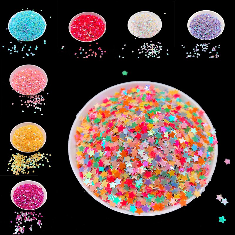 20 G/partij Losse Pailletten Pailetten Naaien Craft Diy Pvc Platte Vijfpuntige Ster Nail Art Manicure/Bruiloft Decoratie confetti