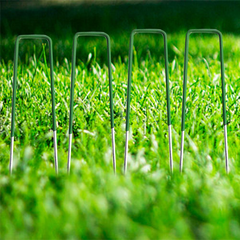 Clou de fixation en forme de U clous de sécurité durables robustes en acier galvanisé pour la fixation de l'herbe de paysage de pelouse de jardin