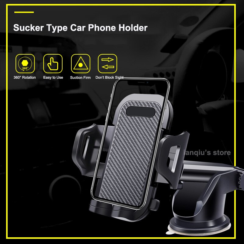 Support de téléphone à ventouse pour voiture, accessoire sur pare-brise, cadre de navigation sur tableau de bord, prise