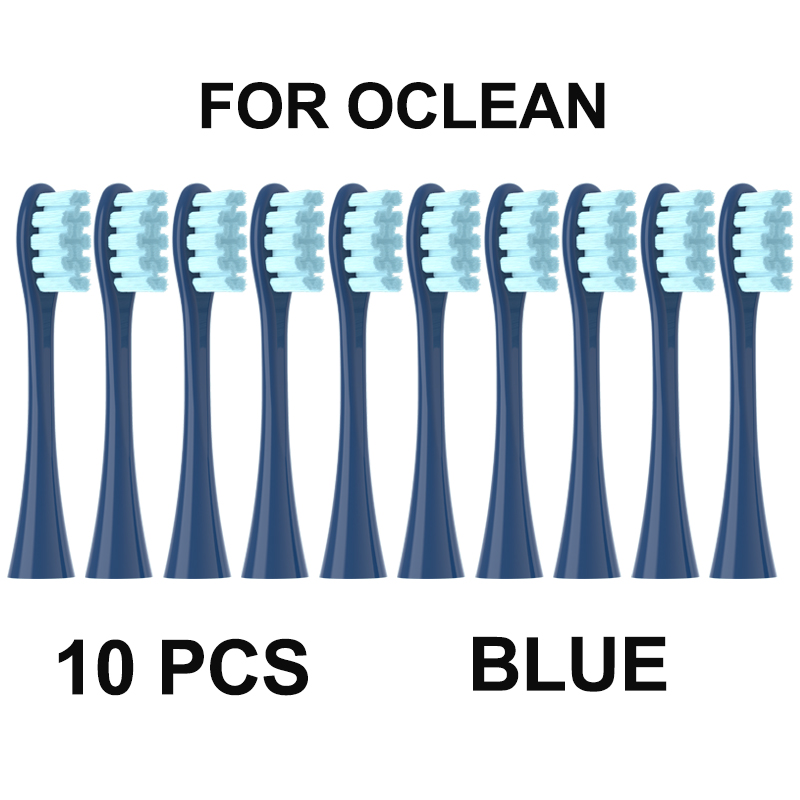 Cabezales de repuesto para cepillo de dientes eléctrico sónico Oclean X PRO Elite/Flow/F1/One/X/All Series DuPont, cerdas suaves azules y verdes: Rojo