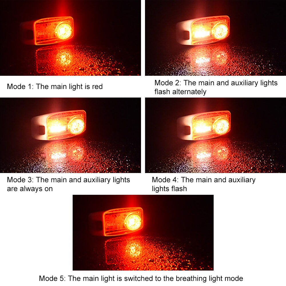 Achterlichten Fiets Licht Lamp Usb Oplaadbare Achterlicht Waterdicht Raypal 3W Led Veiligheid Cycling Bike Light Fiets Accessoires