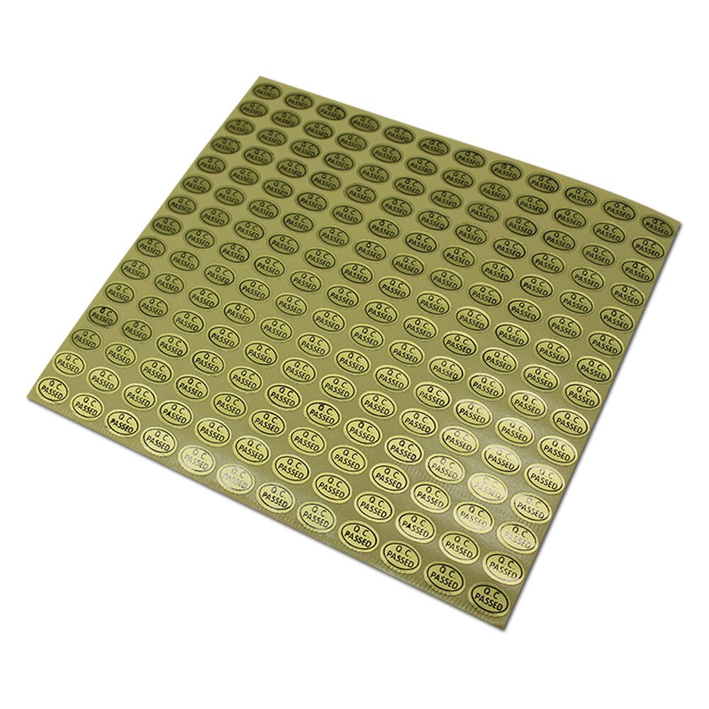 9900pcs/lot Ellipse QC Check Stickers Retail Green / Clear / White / Gold QC PASSED Qualified Adhesive Label Stickers