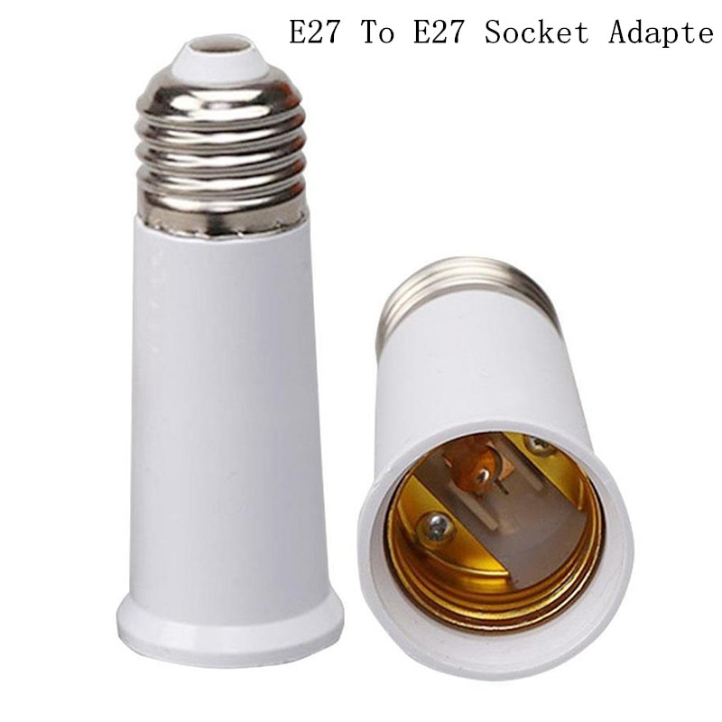 E27 Om E27 9Mm Extension Base Led Light Bulb Lamp Adapter Socket Converter Connector Cfl Light Bulb Lamp Adapter extension 95Mm