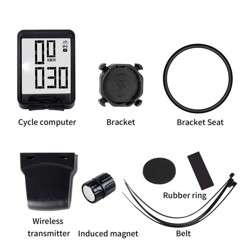 Mountain road bike trådløs stor tegn kode bord stor skærm engelsk vandtæt lysende speedometer