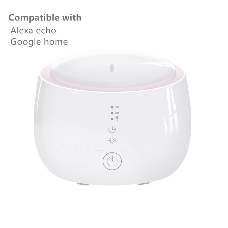 Humidificador de aceite con control por voz, difusor de aroma compatible con Alexa y google, aplicación para cocina, 300ml,