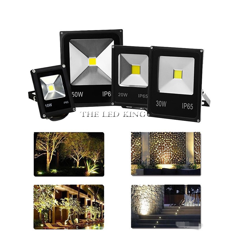 1PCS Ultrathin LED Flood Light 10W 20W 30W 50W 100W IP65 85-265V LED Spotlight Reflector Outdoor Lighting Wall Lamp Floodlight