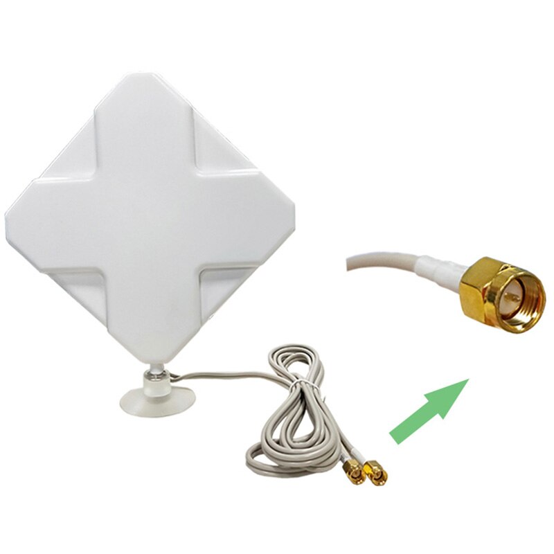 3g 4g antenne 35 dbi 2m kabel lte antenne 2 sma stik til 4g modem router adapter hun til  ts9 han stik signal