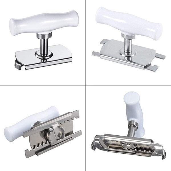 Stainless Steel Lids Off Jar Opener Manual Stainless Steel Easy Can Jar Opener Adjustable 1-4 Inches Cap Lid Openers Tool Kitche