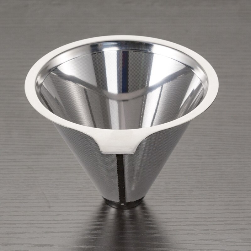 Stainless Steel Reusable Drip Coffee Filters Dripper Pour Over Coffee Filter Funnel Metal Mesh Basket Coffeeware Barista Tools