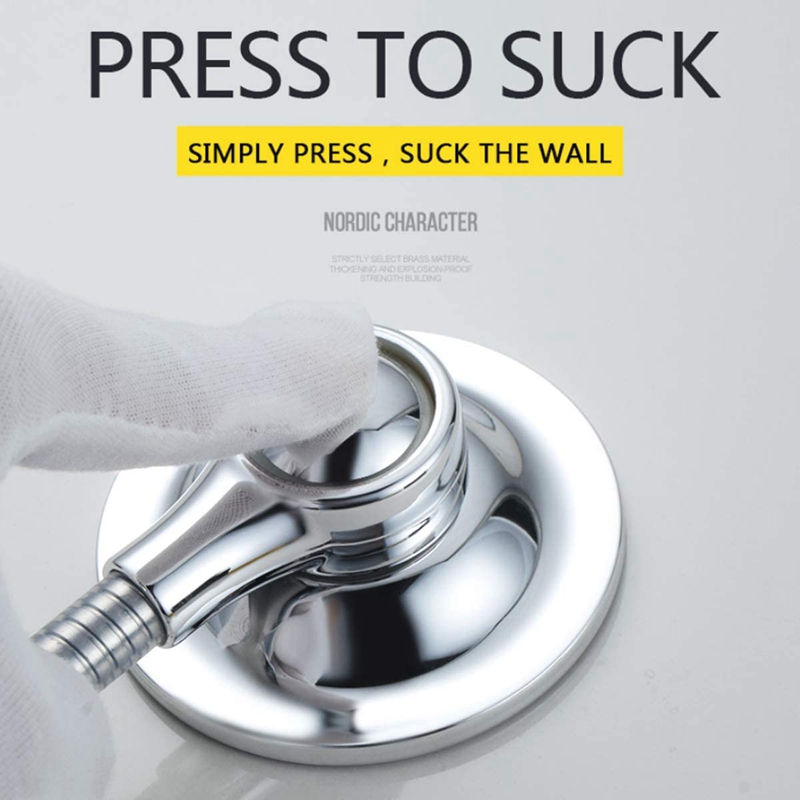 Douchekop Houder Zuignap Handheld Bracket &amp; Douchekop Houder Verstelbare Handheld Bracket (Wit)