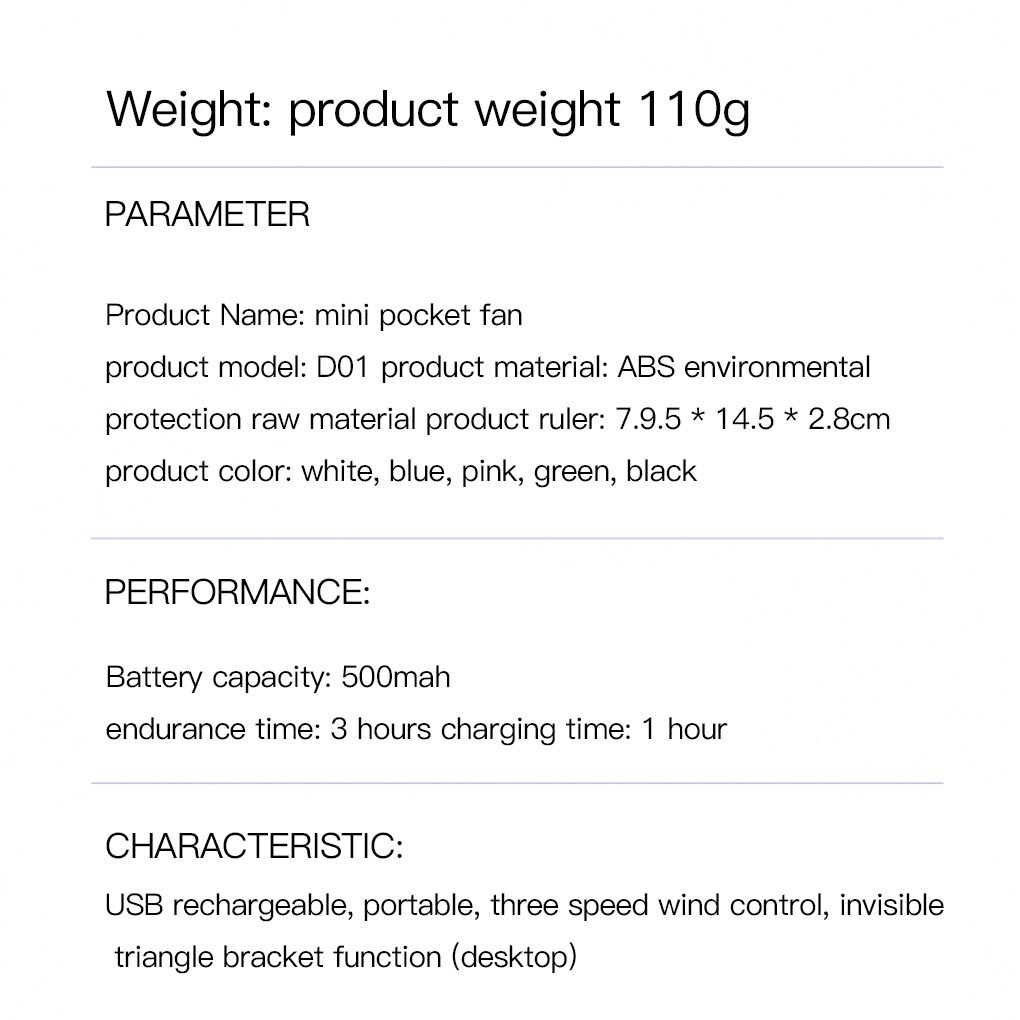 Mini Portable Electric Cooling Fan HandHeld Travel USB Rechargeable Cooling Fan Phone Holder