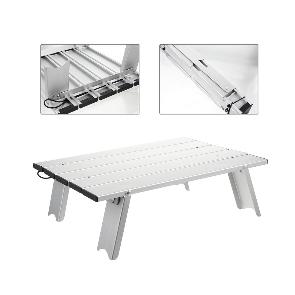 Portable Camping Table Aluminum Folding Table Picnic Collapsible Camp Table: Default Title