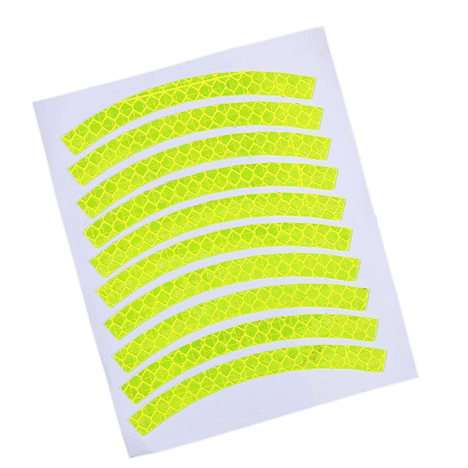 Pegatinas reflectantes para ruedas de bicicleta, cinta adhesiva fluorescente reflectante para ciclismo, pegatina decorativa de seguridad de advertencia para bicicleta de montaña, 1 ud.: Rosa