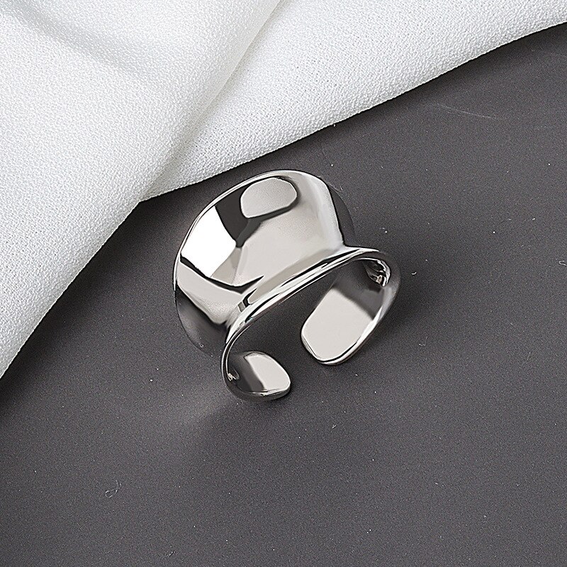 Original Beliebte Glatte, Glänzende Ketten Finger Ring Einfache Ringe für Frauen Hochzeit Engagement Schmuck